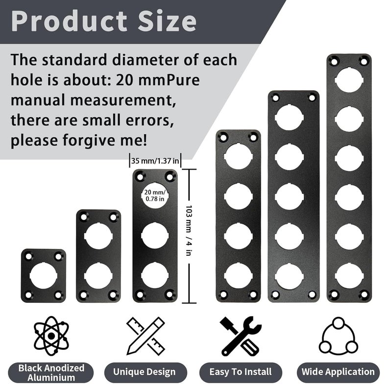 SDAQGE Switch Panel, Round 12 Volt Marine Switch Panel Aluminum Waterproof Rocker Switch Panel for Car Truck Marine Boat Rv Vehicle (3 Way) - Image 5